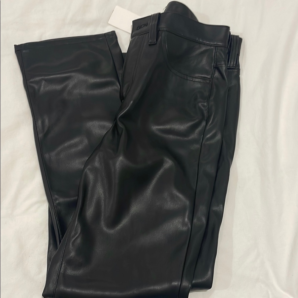 JCREW Black Faux Leather Pants NEW WITH TAGS